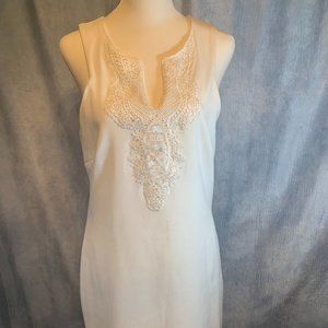 EVERLY SIZE MED WHITE STRAPLESS DRESS MADE IN USA